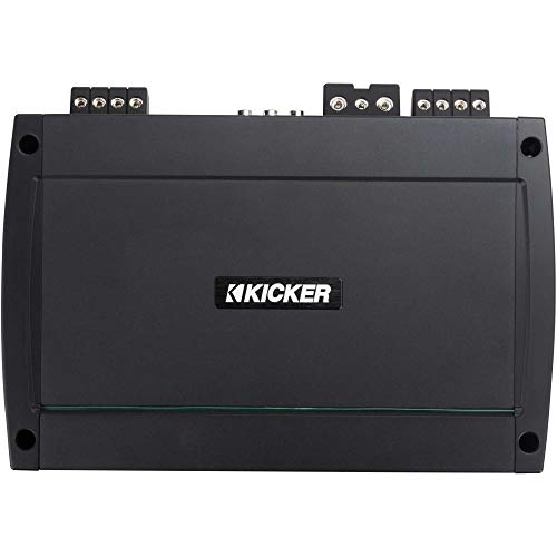 KICKER 10-Inch Loaded Premium Marine Sub Enclosure Bundle with Passive Radiator & 48KXMA8004 Amp