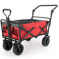 5sssallefaa Foldable Beach Cart Utility Wagon Red