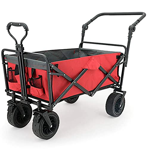 5sssallefaa Foldable Beach Cart Utility Wagon Red