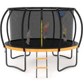 Liyarya Outdoor Trampoline with Basketball Hoop Orange