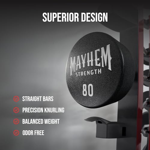 Mayhem Strength Fixed Straight Weight Barbell Set - Strength Training Equipment