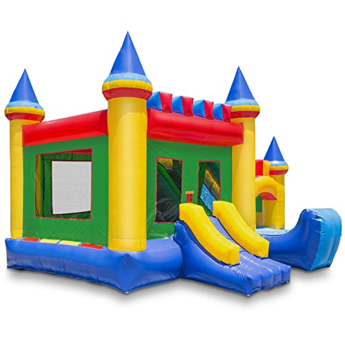 Cloud 9 Commercial Grade Castle Bounce House with Slide Multicolor