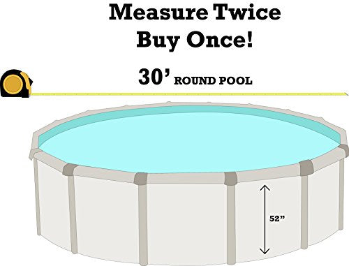 Smartline Stone Harbor 30-Foot Round Pool Liner 52-Inch | UniBead Style | 25 Gauge Virgin Vinyl | Heavy-Duty | Steel Sided Above-Ground Pool