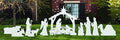 FrontYard Originals Complete Large Outdoor Nativity Scene White