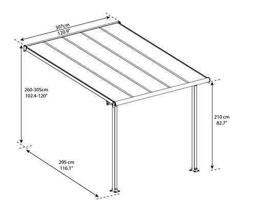 Palram Canopia Olympia 10x10 Ft. Outdoor Patio Cover White