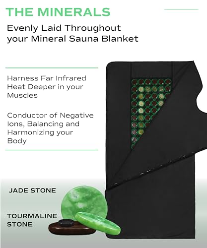 Deep Modality Professional Mineral Edition v1 Infrared Sauna Blanket - Home Sauna for Athletes - Portable Sauna - Far Infrared Sauna - 9 Level Heat Control