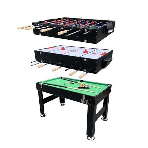 KICK Trilogy 55" 3-in-1 Multi Game Table Black