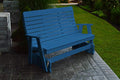 A&L Furniture Co. 4' Amish Poly Winston Glider Bench Blue