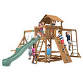 Creative Playthings LTD. Spring Hill Wooden Swing Set with Monkey Bars Yellow