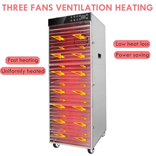 BREVELTION 30-Layer Food Dehydrator Stainless Steel