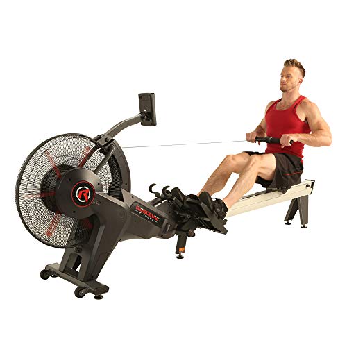 RESOLVE FITNESS R1 Commercial Dual Drive Rower Gray Red Black