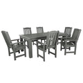 Highwood Lehigh 7pc Rectangular Dining Set 84" x 42" Coastal Teak