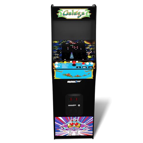 ARCADE1UP Galaga Deluxe Arcade Machine 5ft Cabinet 14 Games 17" Screen Black