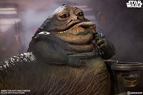 Sideshow Star Wars Jabba The Hutt Throne Deluxe 1/6 Scale Figure Olive Green