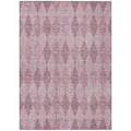 HomeRoots 9' x 12' Blush Geometric Washable Non-Skid Indoor Outdoor Area Rug Blush