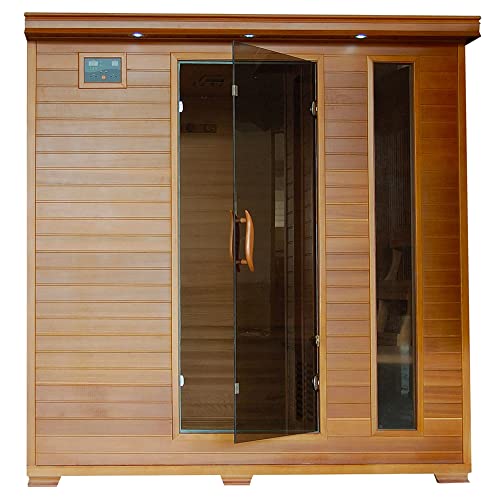 Blue Wave Heatwave 6-Person Cedar Sauna with Carbon Heaters
