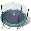 Best Trampoline USA Galactic Xtreme 14 FT Round Trampoline with Net Enclosure