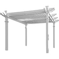 Vita Avalon 10' x 10' Adjustable Louvered Vinyl Pergola White