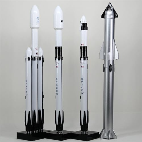 NOVSKI SpaceX Model Dragon Starship Falcon 9 Rocket Ornaments Set 4 Sets