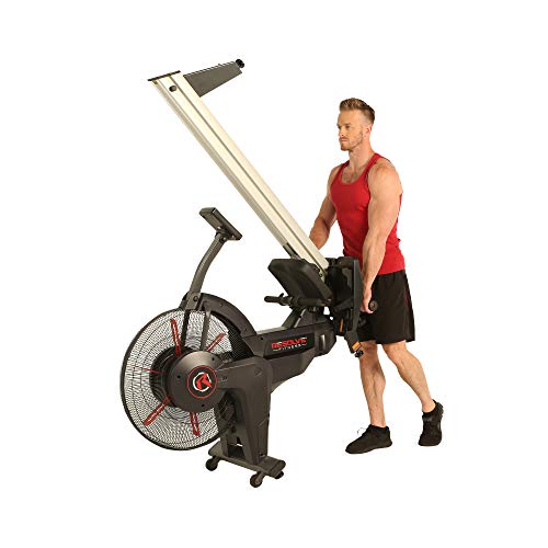 RESOLVE FITNESS R1 Commercial Dual Drive Rower Gray Red Black