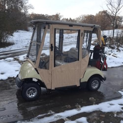 DOORWORKS GOLF CART ENCLOSURES Golf Cart Club Cover - DryClub Canopy in Sunbrella Black
