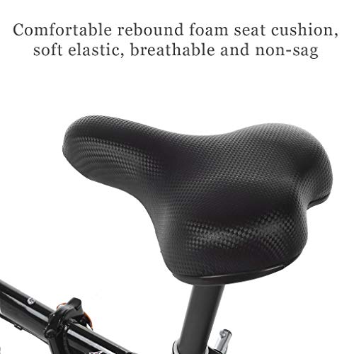 HUUH Folding Bikes for Adults 20" 7 Speed City Folding Compact Bike Bicycle Urban Commuter Black