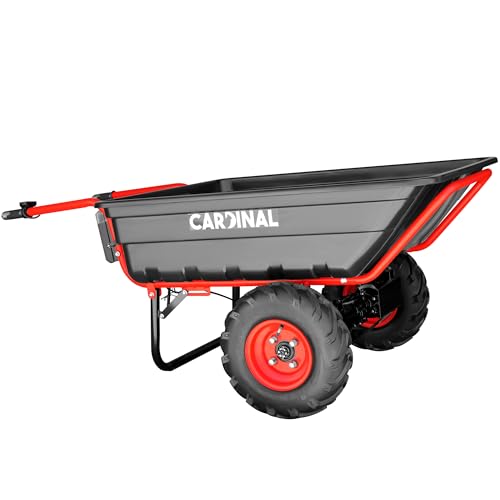 Cardinal Heavy Duty Electric Utility Cart 40V Battery-Powered Wheelbarrow Black
