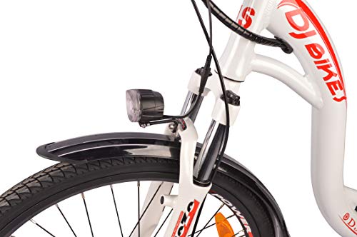 DJ Bikes City Bike 750W 48V 13Ah Step-Thru Power Electric Bicycle Pearl White B2