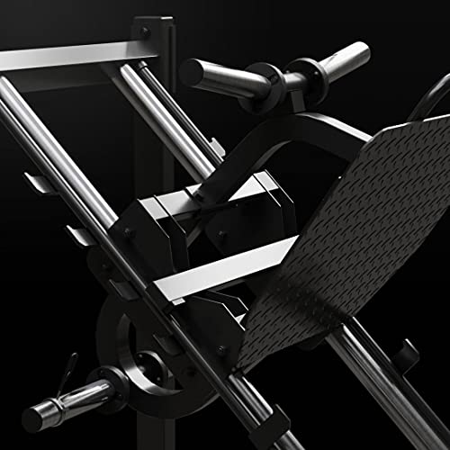 IRONAX XLP Leg Press - 45 Degree Angled Machine Compact for Fitness Black