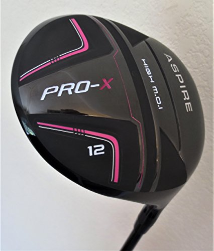 Womens Pro X Elegance Petite Golf Set Complete Clubs with Deluxe Cart Bag Pink Black