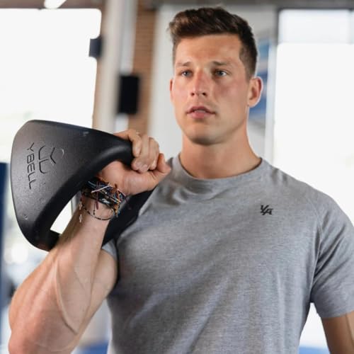 YBell Pro 18 Piece Bundle with Horizontal Rack Black - 3-in-1 Kettlebell, Dumbbell, Push Up Bar