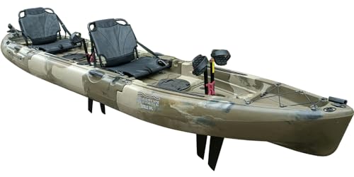 BKC Brooklyn 13.0 Tandem Modular Pedal Kayak Green Camo