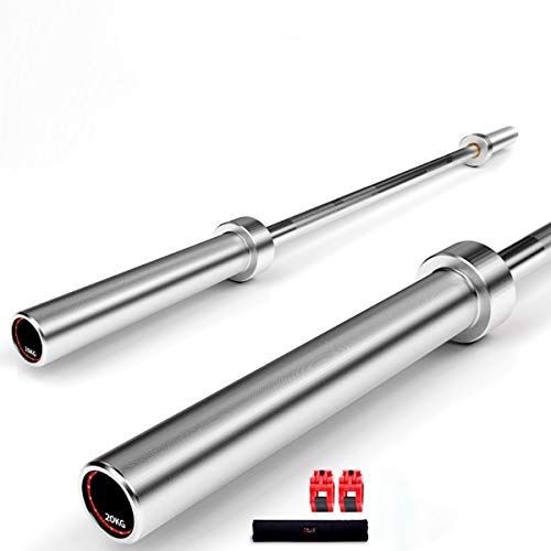 ZHLL 6-Foot /33LB Colored Olympic Bar for Weightlifting and Squatting Six-Foot Eight-Axis Silver