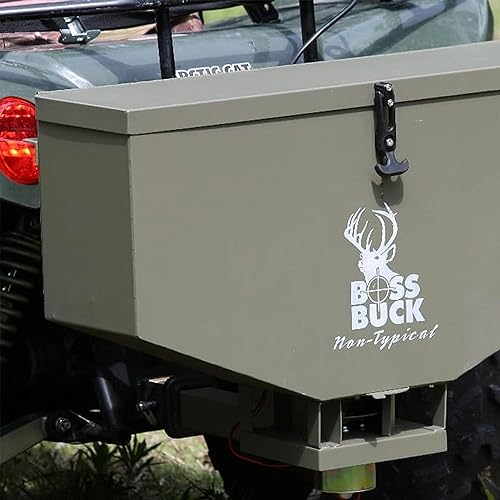 Boss Buck ATV Spreader with Adjustable Flow Rate & 4 Prong Tail Light Adapter, 2 Pack