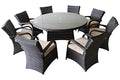 PATIOPTION Outdoor Wicker Patio Furniture Set 8-Seater