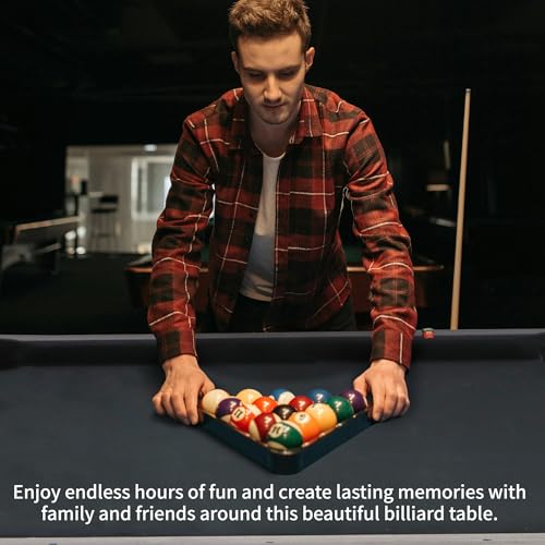 MWrouqfur 84” Billiard Table Rustic Grey Black Cloth