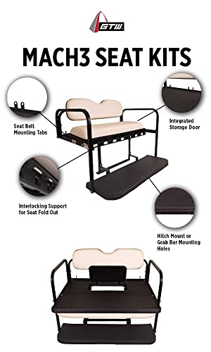 GTW MACH3 Golf Cart Rear Seat Kit for Club Car Precedent Onward Tempo Buff