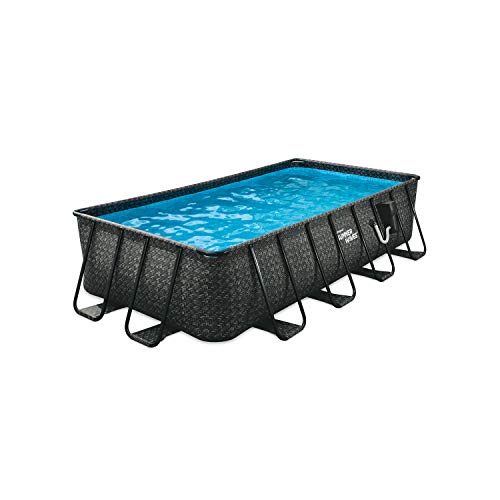 Summer Waves 16-Foot Rectangular Swimming Pool Gray