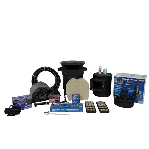 HALF OFF PONDS Savio Signature 4000 Water Garden and Pond Kit with EPDM Rubber Liner & UV Clarifier Black