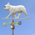French Bulldog Hand Carved & Painted Weathervane Cream 22 Inch