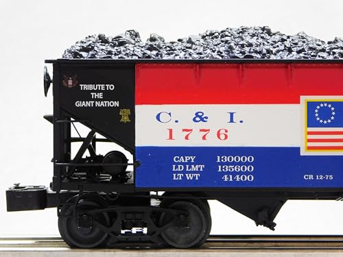 M.T.H. Electric Trains Lionel Cambria & Indiana Die-Cast Twin Hopper 2 Pack Multicolor