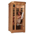 LifePro 1 Person Far Infrared Home Sauna Brown