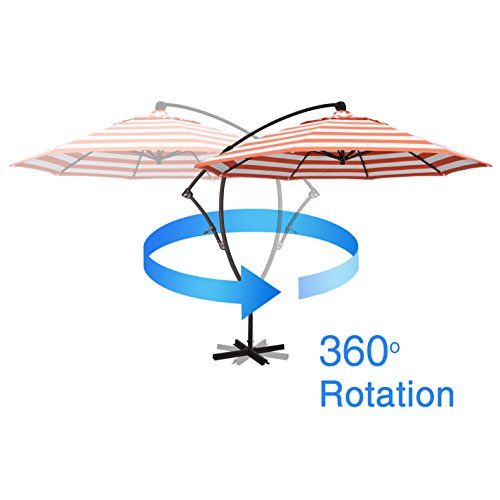 California Umbrella 9-Foot Offset Cantilever Patio Umbrella Macaw