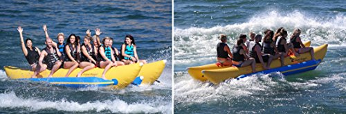 Island Hopper 10-Passenger Elite Class Side By Side Heavy Commercial Dual Directional Banana Boat Yellow