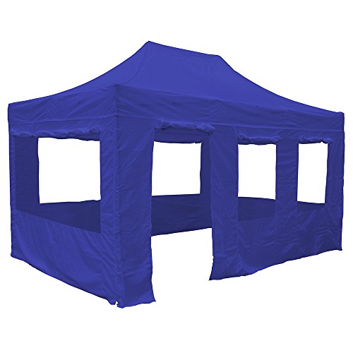Vispronet 10x15 Aluminum Canopy Tent Kit with Walls - Blue
