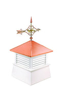 Good Directions Manchester Vinyl Cupola with Victorian Arrow Weathervane Copper