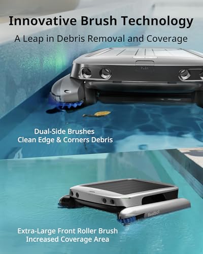 Beatbot iSkim Ultra Solar Robotic Pool Skimmer Silver Gray