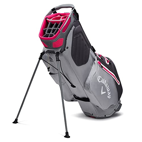 Callaway Golf Fairway 14 HD Waterproof Stand Bag (2022 Edition) Charcoal/Silver/Pink