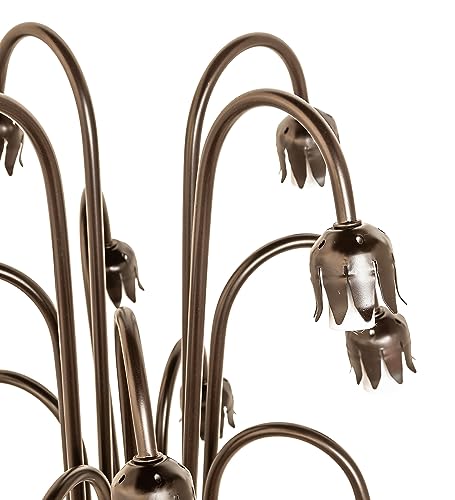Meyda Lighting 63" High Pond Lily 12 Light Floor Base Bronze