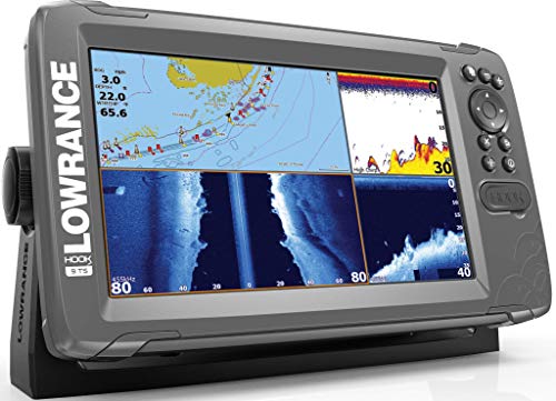Lowrance 9-Inch Fish Finder with TripleShot Transducer and US Inland Lake Maps Gray